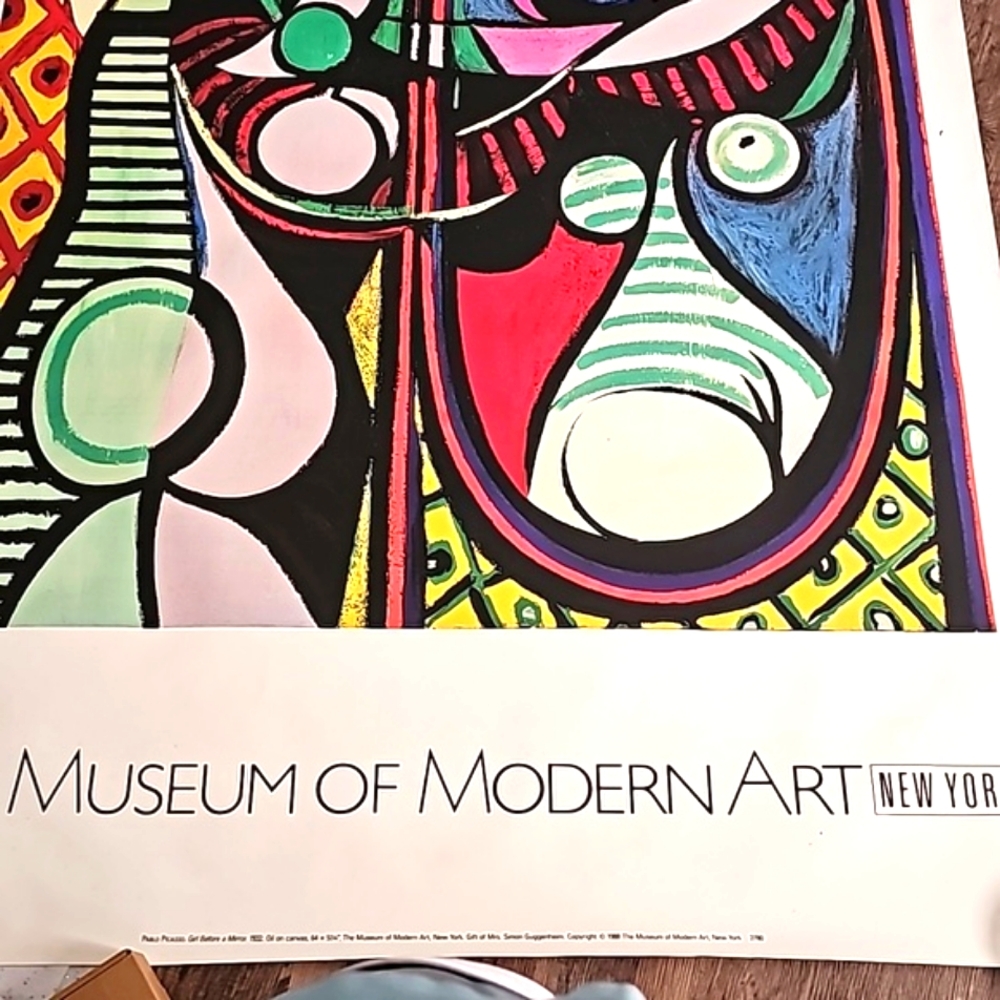 VTG Museum Print GIRL BEFORE A MIRROR by Pablo Picasso Printed in the U.S.A 1988 - Picture 3 of 14